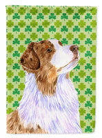 Australian Shepherd St. Patrick's Day Shamrock Portrait Flag Canvas House Size