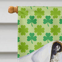 Bulldog English St. Patrick's Day Shamrock Flag Canvas House Size