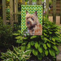 Cairn Terrier St. Patrick's Day Shamrock Portrait Flag Garden Size