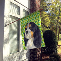 Cavalier Spaniel St. Patrick's Day Shamrock Portrait Flag Canvas House Size