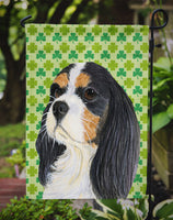 Cavalier Spaniel St. Patrick's Day Shamrock Portrait Flag Garden Size