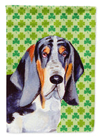 Basset Hound St. Patrick's Day Shamrock Portrait Flag Canvas House Size