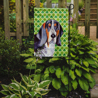 Basset Hound St. Patrick's Day Shamrock Portrait Flag Garden Size