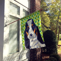 Basset Hound St. Patrick's Day Shamrock Portrait Flag Canvas House Size