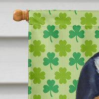 Basset Hound St. Patrick's Day Shamrock Portrait Flag Canvas House Size