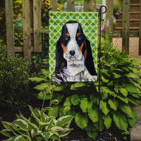 Basset Hound St. Patrick's Day Shamrock Portrait Flag Garden Size