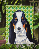 Basset Hound St. Patrick's Day Shamrock Portrait Flag Garden Size