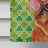 Bloodhound St. Patrick's Day Shamrock Portrait Flag Canvas House Size