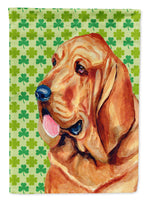 Bloodhound St. Patrick's Day Shamrock Portrait Flag Canvas House Size