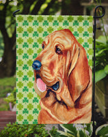 Bloodhound St. Patrick's Day Shamrock Portrait Flag Garden Size