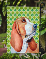 Basset Hound St. Patrick's Day Shamrock Portrait Flag Garden Size