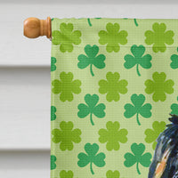 Bernese Mountain Dog St. Patrick's Day Shamrock Portrait Flag Canvas House Size