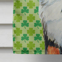 Bernese Mountain Dog St. Patrick's Day Shamrock Portrait Flag Canvas House Size