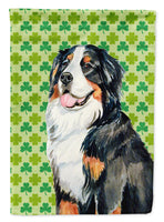 Bernese Mountain Dog St. Patrick's Day Shamrock Portrait Flag Canvas House Size