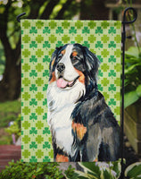 Bernese Mountain Dog St. Patrick's Day Shamrock Portrait Flag Garden Size