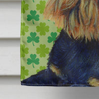 Brussels Griffon St. Patrick's Day Shamrock Portrait Flag Canvas House Size