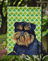 Brussels Griffon St. Patrick's Day Shamrock Portrait Flag Garden Size