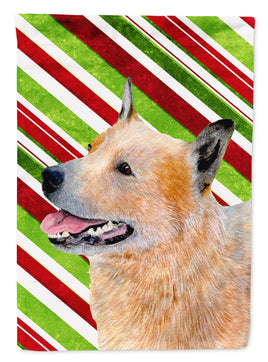 Australian Cattle Dog Candy Cane Holiday Christmas  Flag Garden Size