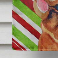 Bloodhound Candy Cane Holiday Christmas  Flag Canvas House Size