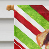 Airedale Candy Cane Holiday Christmas  Flag Canvas House Size