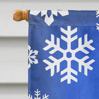 Brussels Griffon Winter Snowflakes Holiday Flag Canvas House Size