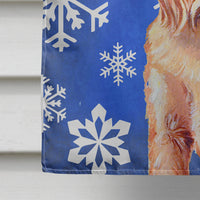 Brussels Griffon Winter Snowflakes Holiday Flag Canvas House Size