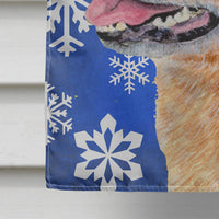 Australian Cattle Dog Winter Snowflakes Holiday Flag Canvas House Size