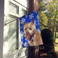 Cairn Terrier Winter Snowflakes Holiday Flag Canvas House Size