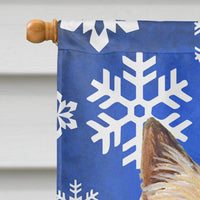 Cairn Terrier Winter Snowflakes Holiday Flag Canvas House Size