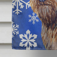 Cairn Terrier Winter Snowflakes Holiday Flag Canvas House Size