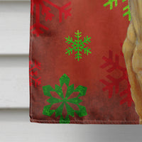 Great Dane Red Green Snowflakes Christmas Flag Canvas House Size