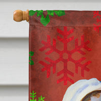 Great Dane Red Green Snowflakes Christmas Flag Canvas House Size