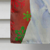 Great Dane Red Green Snowflakes Christmas Flag Canvas House Size