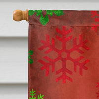 Brussels Griffon Red Green Snowflakes Holiday Christmas Flag Canvas House Size