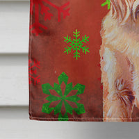 Brussels Griffon Red Green Snowflakes Holiday Christmas Flag Canvas House Size