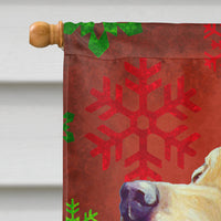 Labrador Red Green Snowflake Holiday Christmas Flag Canvas House Size