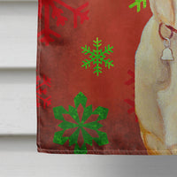 Labrador Red Green Snowflake Holiday Christmas Flag Canvas House Size