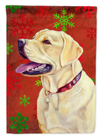 Labrador Red Green Snowflake Holiday Christmas Flag Canvas House Size