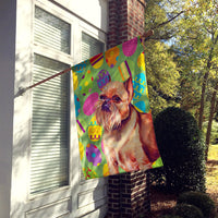 Brussels Griffon Easter Eggtravaganza Flag Canvas House Size