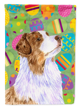 Australian Shepherd Easter Eggtravaganza Flag Canvas House Size