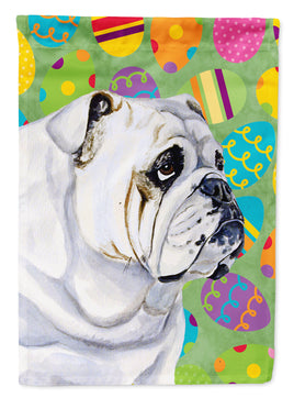 Bulldog English Easter Eggtravaganza Flag Canvas House Size