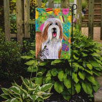 Bearded Collie Easter Eggtravaganza Flag Garden Size