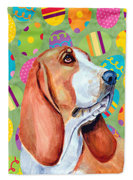 Basset Hound Easter Eggtravaganza Flag Canvas House Size