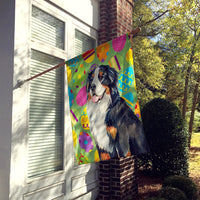 Bernese Mountain Dog Easter Eggtravaganza Flag Canvas House Size