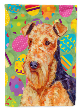 Airedale Easter Eggtravaganza Flag Garden Size