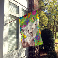 Chinese Crested Easter Eggtravaganza Flag Canvas House Size