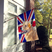 Australian Cattle Dog with English Union Jack British Flag Flag Canvas House Size LH9469CHF