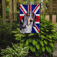 Basset Hound with English Union Jack British Flag Flag Garden Size