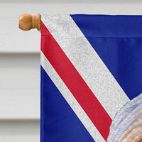 Bearded Collie with English Union Jack British Flag Flag Canvas House Size LH9482CHF