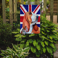 Basset Hound with English Union Jack British Flag Flag Garden Size